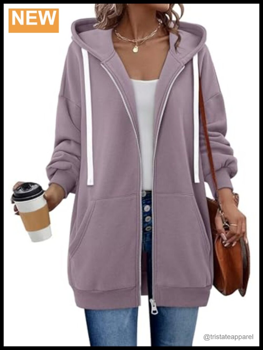 Womens Zip Up Hoodie Y2K Drawstring Fleece Sweatshirt with Pocket